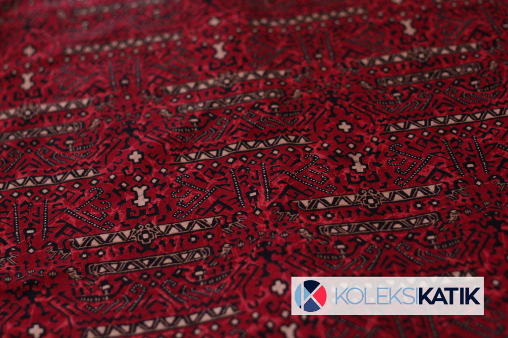 Kemeja Batik  Otentik Papua Merah KoleksiKatik com